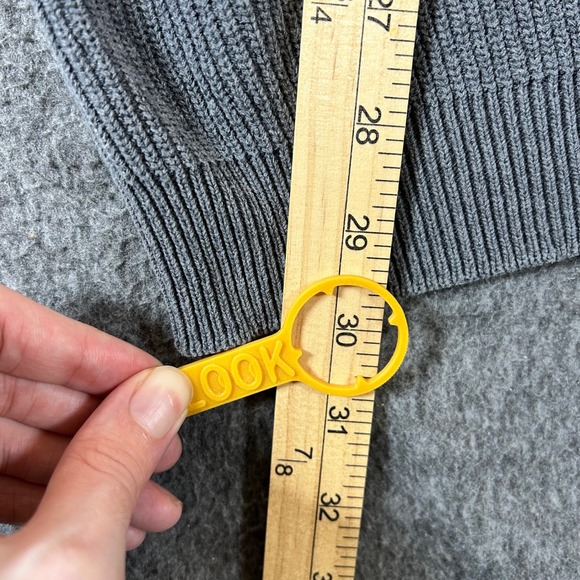 Vintage Eddie Bauer Mens Ribbed Heavy Knit Crewneck Sweater Gray XLT Made in USA - Picture 6 of 6